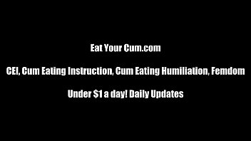 eating forced cum instruction bisexual Mistress punished slave