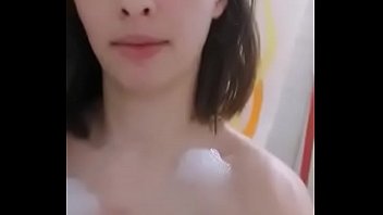 passionate morning shower Korean shaving pussy