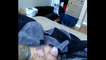 jerk caught off guy Anal with tattooed girl