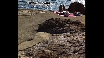 threesome dunas maspalomas voyeur beach Japanese amateur girl with two cocks
