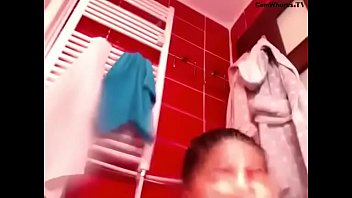 nude in bathroom Asian cheats with punk